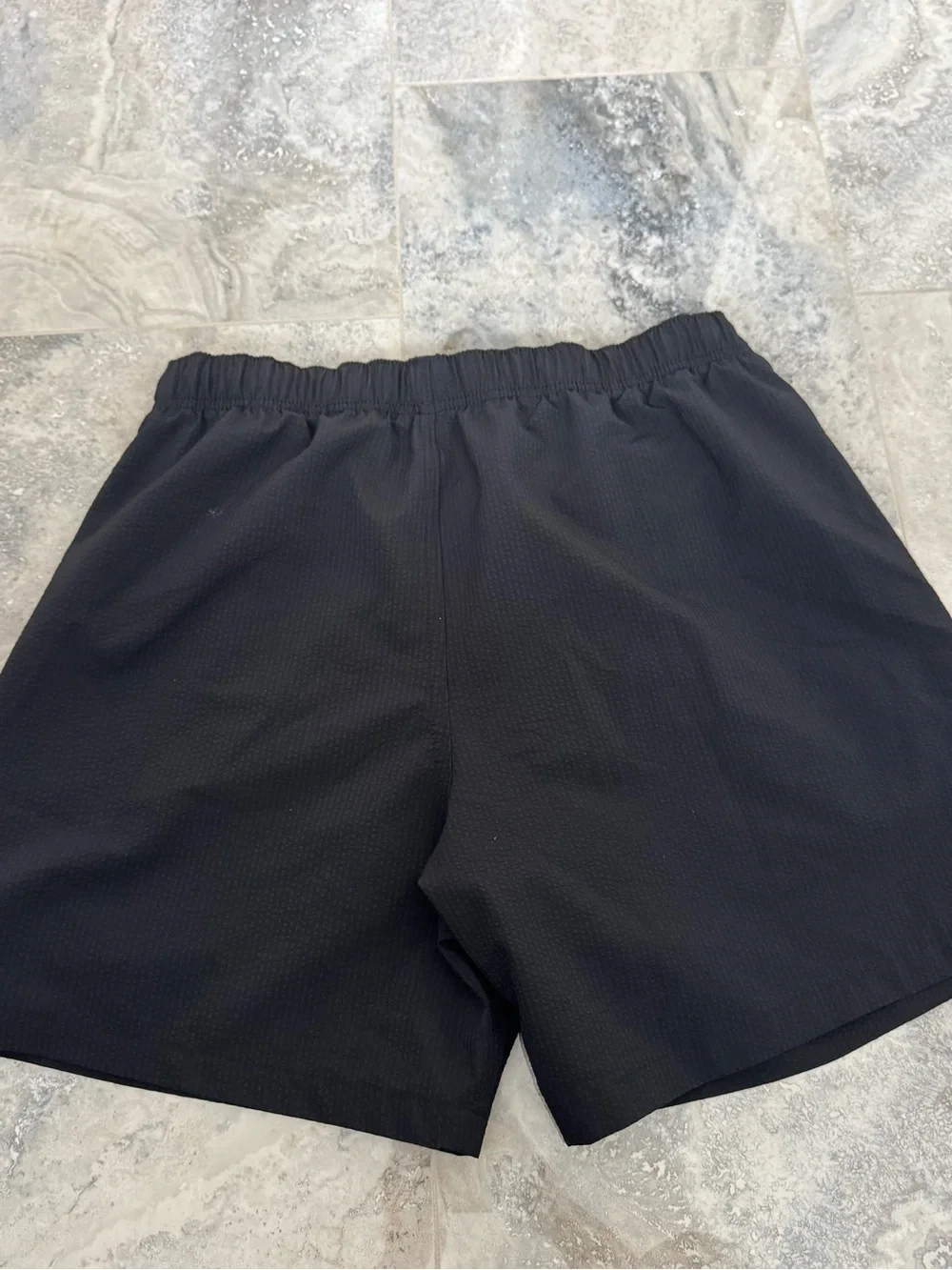 Hollister Black Swim Trunks with White Drawstring